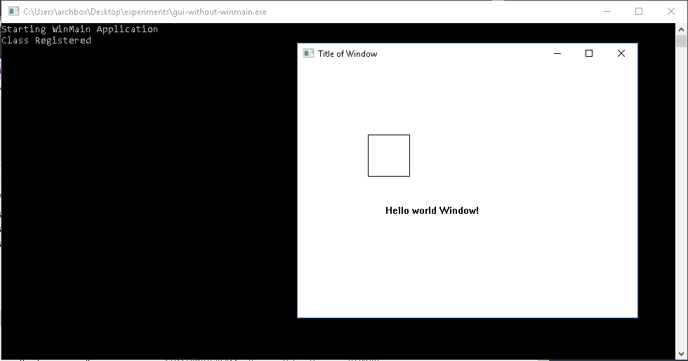 win32 graphical user interface wrapper
